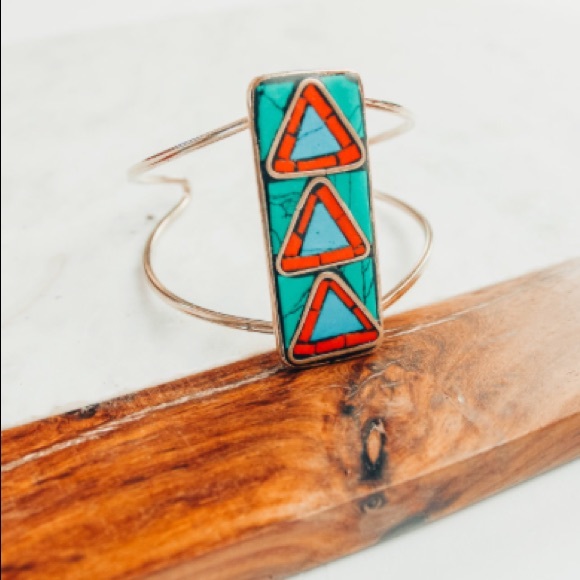 Mata Traders Jewelry - Handcrafted Mosaic Arrow Cuff